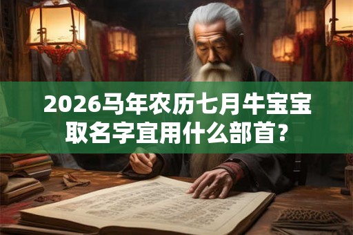 2026马年农历七月牛宝宝取名字宜用什么部首？