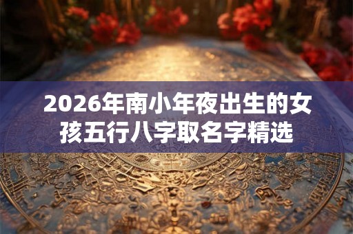 2026年南小年夜出生的女孩五行八字取名字精选