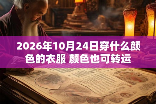 2026年10月24日穿什么颜色的衣服 颜色也可转运 2026年10月24日穿什么颜色的衣服 颜色也可转运
