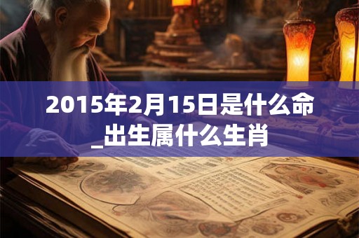 2015年2月15日是什么命_出生属什么生肖