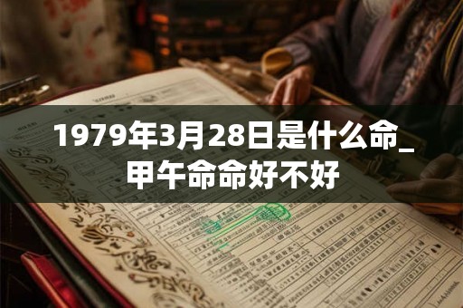 1979年3月28日是什么命_甲午命命好不好