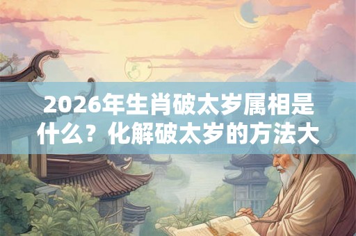 2026年生肖破太岁属相是什么？化解破太岁的方法大全！