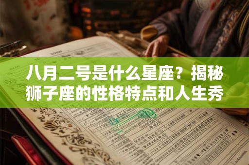 八月二号是什么星座？揭秘狮子座的性格特点和人生秀场