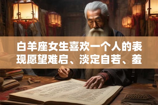 白羊座女生喜欢一个人的表现愿望难启、淡定自若、羞涩复苏