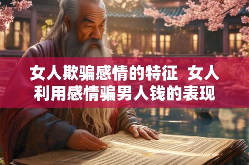 女人欺骗感情的特征  女人利用感情骗男人钱的表现