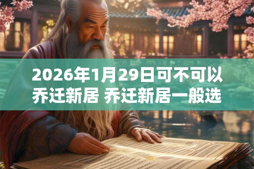2026年1月29日可不可以乔迁新居 乔迁新居一般选几点钟 2026年1月29日可不可以乔迁新居 乔迁新居一般选几点钟