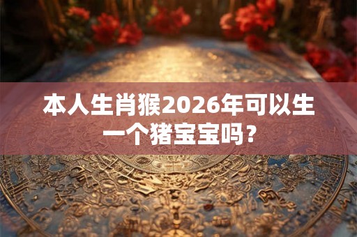 本人生肖猴2026年可以生一个猪宝宝吗？
