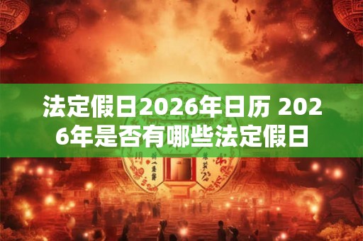 法定假日2026年日历 2026年是否有哪些法定假日