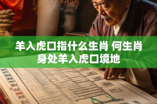 羊入虎口指什么生肖 何生肖身处羊入虎口境地 羊入虎口指什么生肖 何生肖身处羊入虎口境地