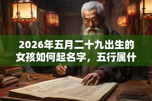 2026年五月二十九出生的女孩如何起名字，五行属什么