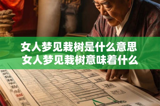 女人梦见栽树是什么意思 女人梦见栽树意味着什么