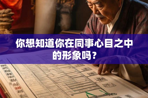 你想知道你在同事心目之中的形象吗? 你想知道你在同事心目之中的形象吗?