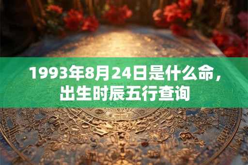1993年8月24日是什么命，出生时辰五行查询