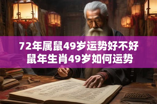 72年属鼠49岁运势好不好 鼠年生肖49岁如何运势