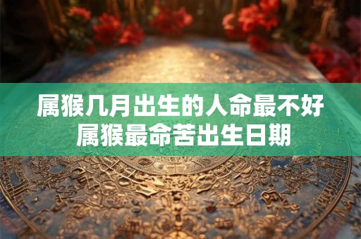 属猴几月出生的人命最不好 属猴最命苦出生日期