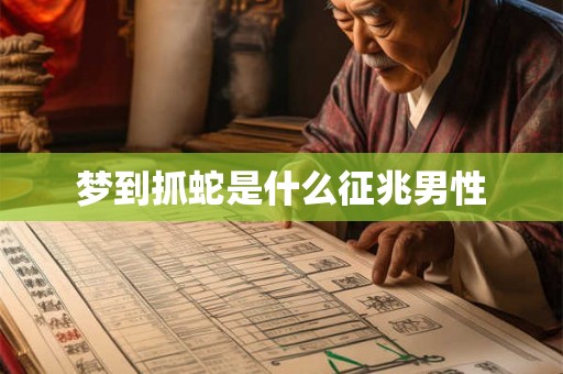 梦到抓蛇是什么征兆男性