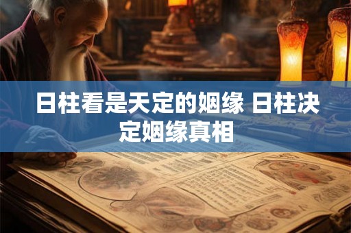 日柱看是天定的姻缘 日柱决定姻缘真相