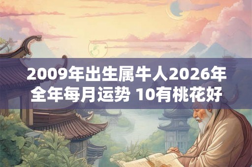 2009年出生属牛人2026年全年每月运势 10有桃花好运