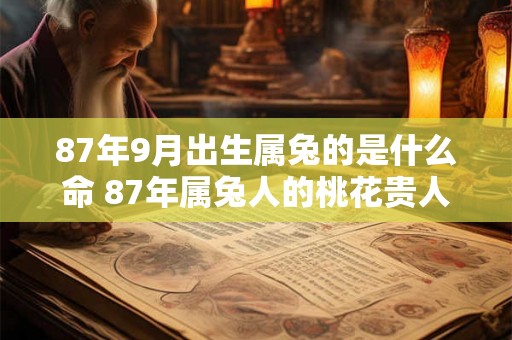 87年9月出生属兔的是什么命 87年属兔人的桃花贵人是谁