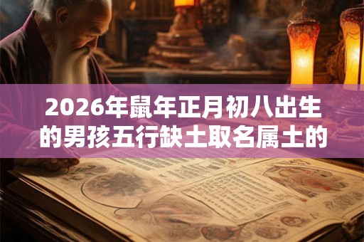 2026年鼠年正月初八出生的男孩五行缺土取名属土的字