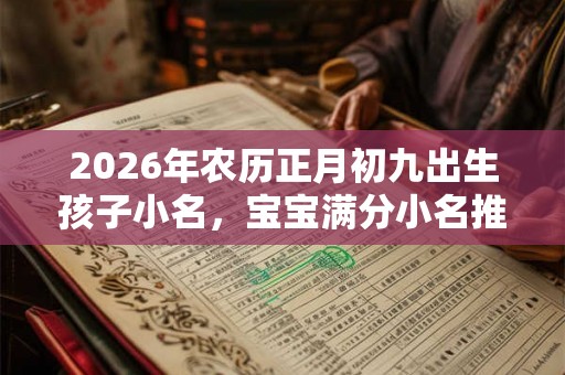 2026年农历正月初九出生孩子小名，宝宝满分小名推荐