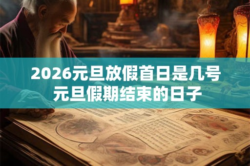 2026元旦放假首日是几号 元旦假期结束的日子