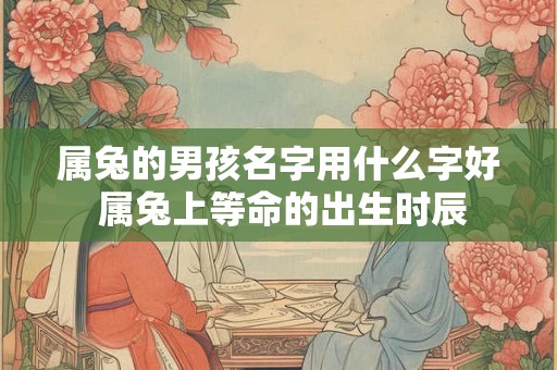 属兔的男孩名字用什么字好 属兔上等命的出生时辰 属兔的男孩名字用什么字好 属兔上等命的出生时辰