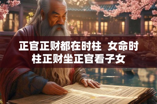 正官正财都在时柱 女命时柱正财坐正官看子女 正官正财都在时柱 女命时柱正财坐正官看子女