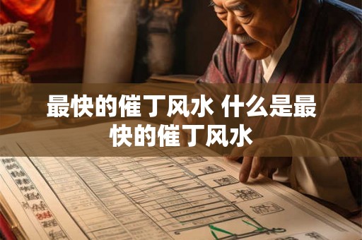 最快的催丁风水 什么是最快的催丁风水
