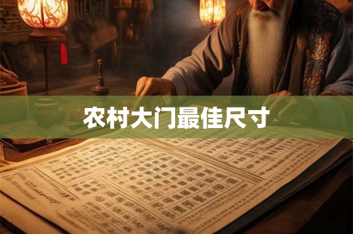 农村大门最佳尺寸