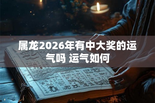 属龙2026年有中大奖的运气吗 运气如何