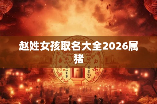 赵姓女孩取名大全2026属猪