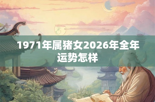 1971年属猪女2026年全年运势怎样