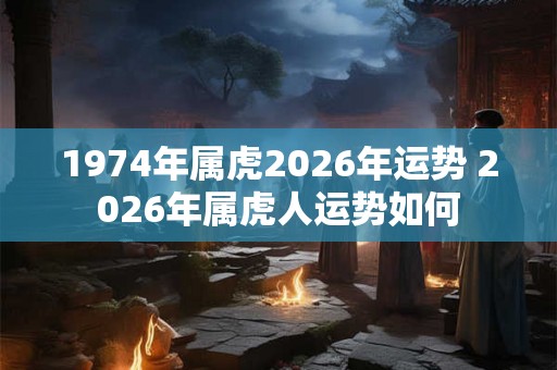 1974年属虎2026年运势 2026年属虎人运势如何