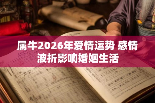 属牛2026年爱情运势 感情波折影响婚姻生活