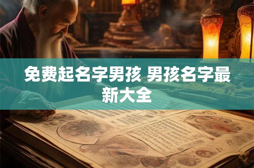 免费起名字男孩 男孩名字最新大全 免费起名字男孩 男孩名字最新大全