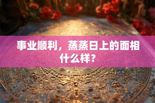 事业顺利，蒸蒸日上的面相什么样？