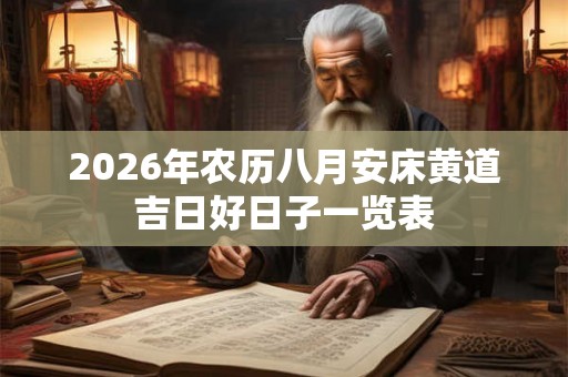 2026年农历八月安床黄道吉日好日子一览表