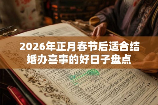 2026年正月春节后适合结婚办喜事的好日子盘点