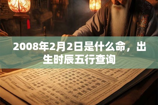 2008年2月2日是什么命，出生时辰五行查询