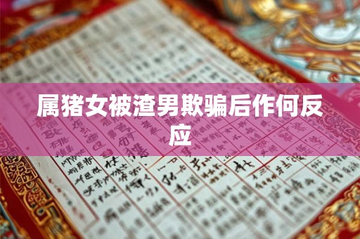 属猪女被渣男欺骗后作何反应 属猪女被渣男欺骗后作何反应