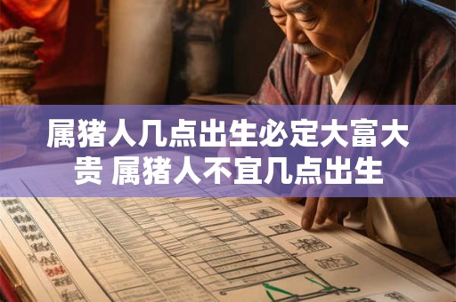 属猪人几点出生必定大富大贵 属猪人不宜几点出生 属猪人几点出生必定大富大贵 属猪人不宜几点出生