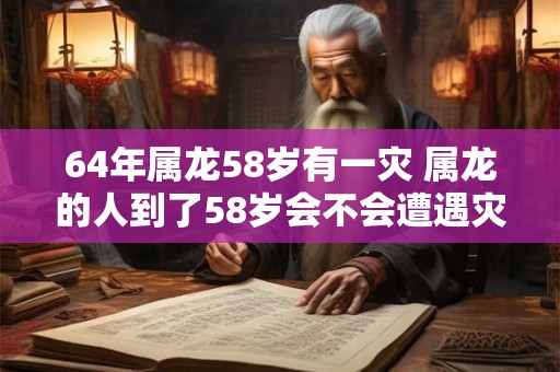 64年属龙58岁有一灾 属龙的人到了58岁会不会遭遇灾难