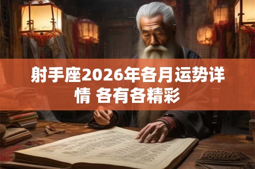 射手座2026年各月运势详情 各有各精彩 射手座2026年各月运势详情 各有各精彩