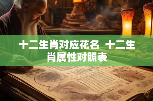 十二生肖对应花名  十二生肖属性对照表