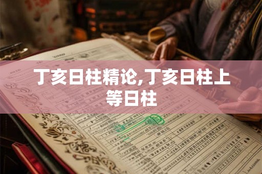 丁亥日柱精论,丁亥日柱上等日柱