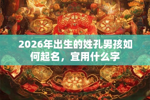 2026年出生的姓孔男孩如何起名，宜用什么字