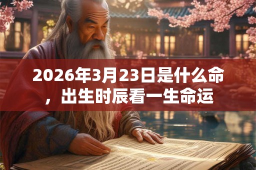 2026年3月23日是什么命，出生时辰看一生命运