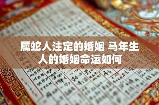 属蛇人注定的婚姻 马年生人的婚姻命运如何