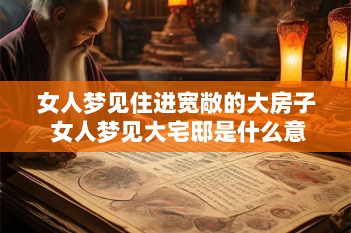 女人梦见住进宽敞的大房子 女人梦见大宅邸是什么意思